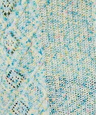 GJSDE31200 Jocomomola(ホコモモラ) カラーネップニットカーディガン ブルー