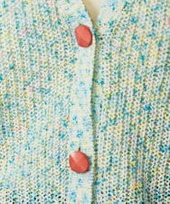 GJSDE31200 Jocomomola(ホコモモラ) カラーネップニットカーディガン ブルー