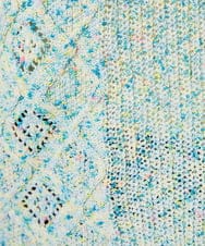 GJSDE31200 Jocomomola(ホコモモラ) カラーネップニットカーディガン ブルー