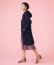 GJSDT01230 Jocomomola(ホコモモラ) Sello フード付きロングカーディガン ライトグリーン