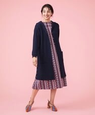 GJSDT01230 Jocomomola(ホコモモラ) Sello フード付きロングカーディガン ライトグリーン