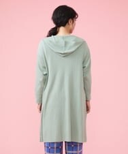 GJSDT01230 Jocomomola(ホコモモラ) Sello フード付きロングカーディガン ライトグリーン