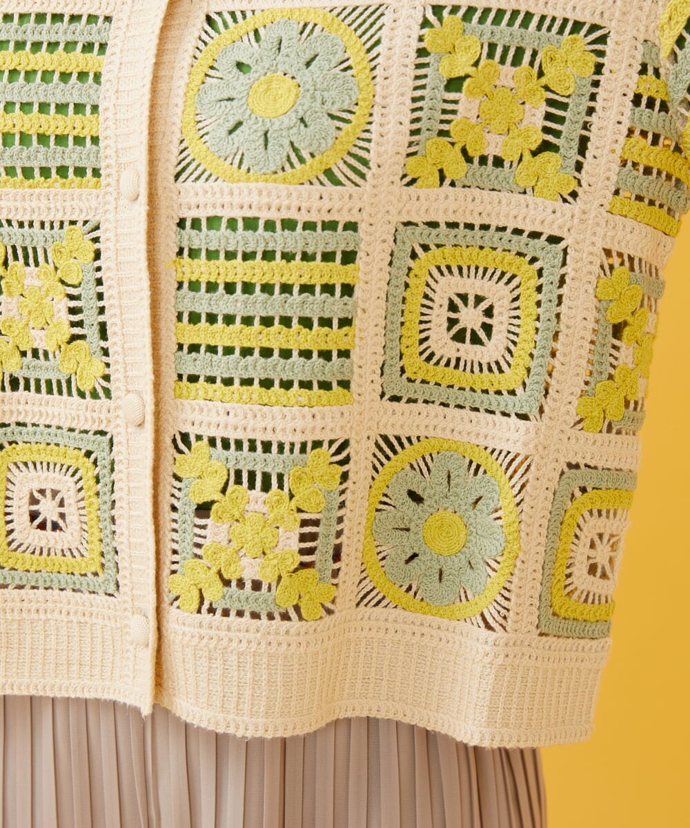 Cortar en aros 刺繍カーディガン(カーディガン) | Jocomomola 