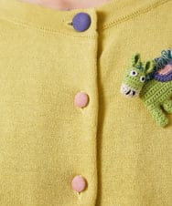 GJSFD30200 Jocomomola(ホコモモラ) ハイツイストコットンカーディガン イエロー