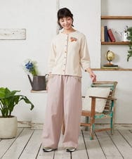 GJSFD30200 Jocomomola(ホコモモラ) ハイツイストコットンカーディガン アイボリー