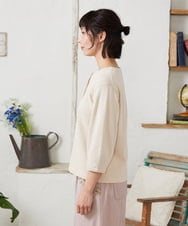 GJSFD30200 Jocomomola(ホコモモラ) ハイツイストコットンカーディガン アイボリー