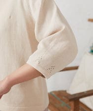 GJSFD30200 Jocomomola(ホコモモラ) ハイツイストコットンカーディガン アイボリー