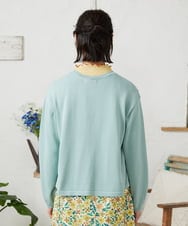 GJSFD50230 Jocomomola(ホコモモラ) El Rucio フラワー刺繍ニットカーディガン ライトブルー