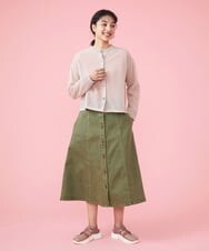 GJSFS30190 Jocomomola(ホコモモラ) メッシュニットカーディガン レッド