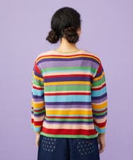 GJSGD01220 Jocomomola(ホコモモラ) Emocion ボーダーカーディガン イエロー