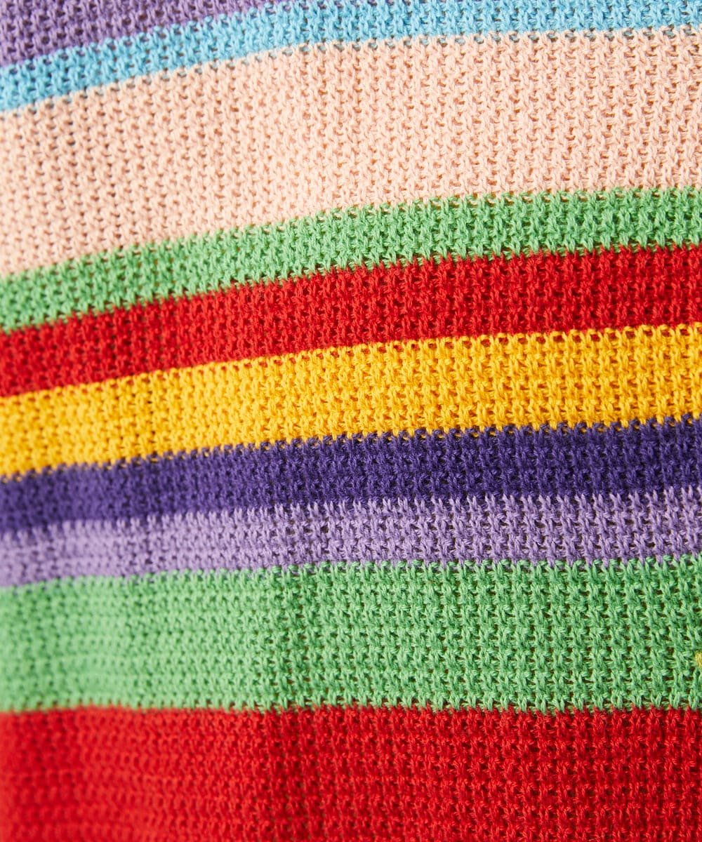 GJSGD01220 Jocomomola(ホコモモラ) Emocion ボーダーカーディガン イエロー