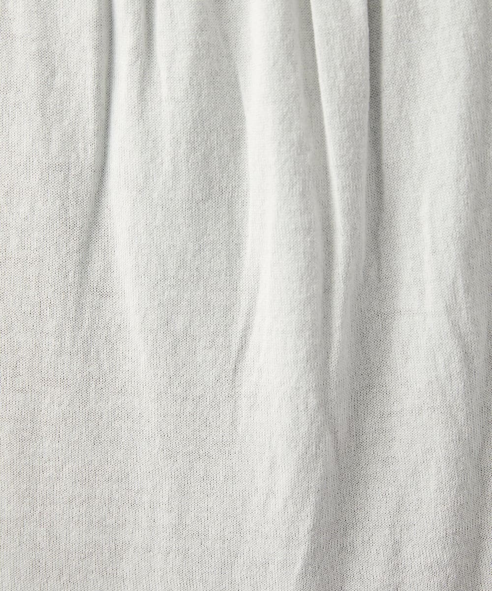 GJSGD30180 Jocomomola(ホコモモラ) 【接触冷感】天竺編みクルーネックカーディガン ライトグレー