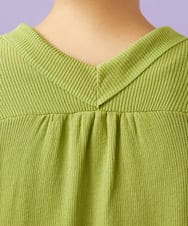 GJSGD31230 Jocomomola(ホコモモラ) 【接触冷感】リブ編みロングカーディガン グリーン