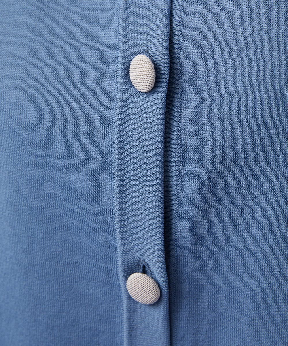 GJSGD50220 Jocomomola(ホコモモラ) Lago サマーニット シアーカーディガン ブルー