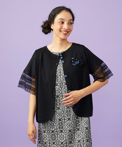 GJSGD50220 Jocomomola Lago サマーニット シアーカーディガン