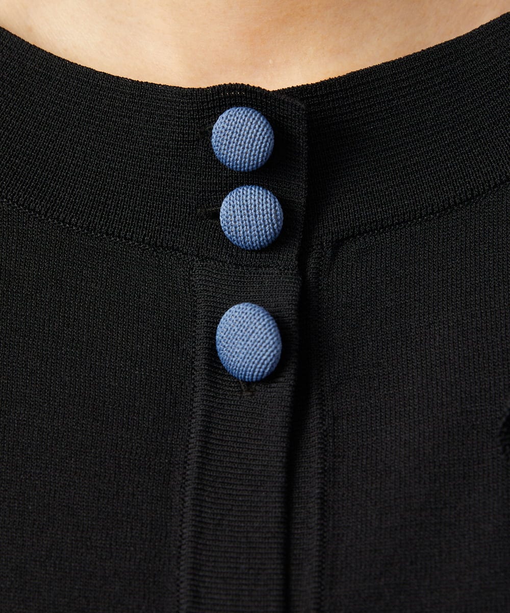 GJSGD50220 Jocomomola(ホコモモラ) Lago サマーニット シアーカーディガン ブラック