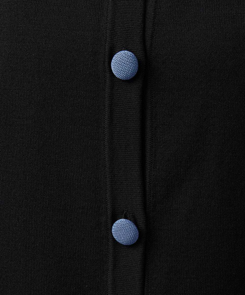 GJSGD50220 Jocomomola(ホコモモラ) Lago サマーニット シアーカーディガン ブラック