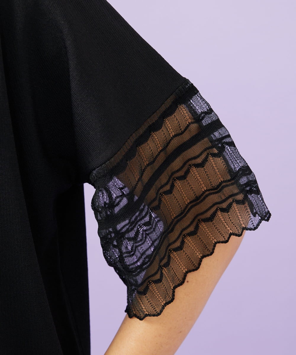 GJSGD50220 Jocomomola(ホコモモラ) Lago サマーニット シアーカーディガン ブラック