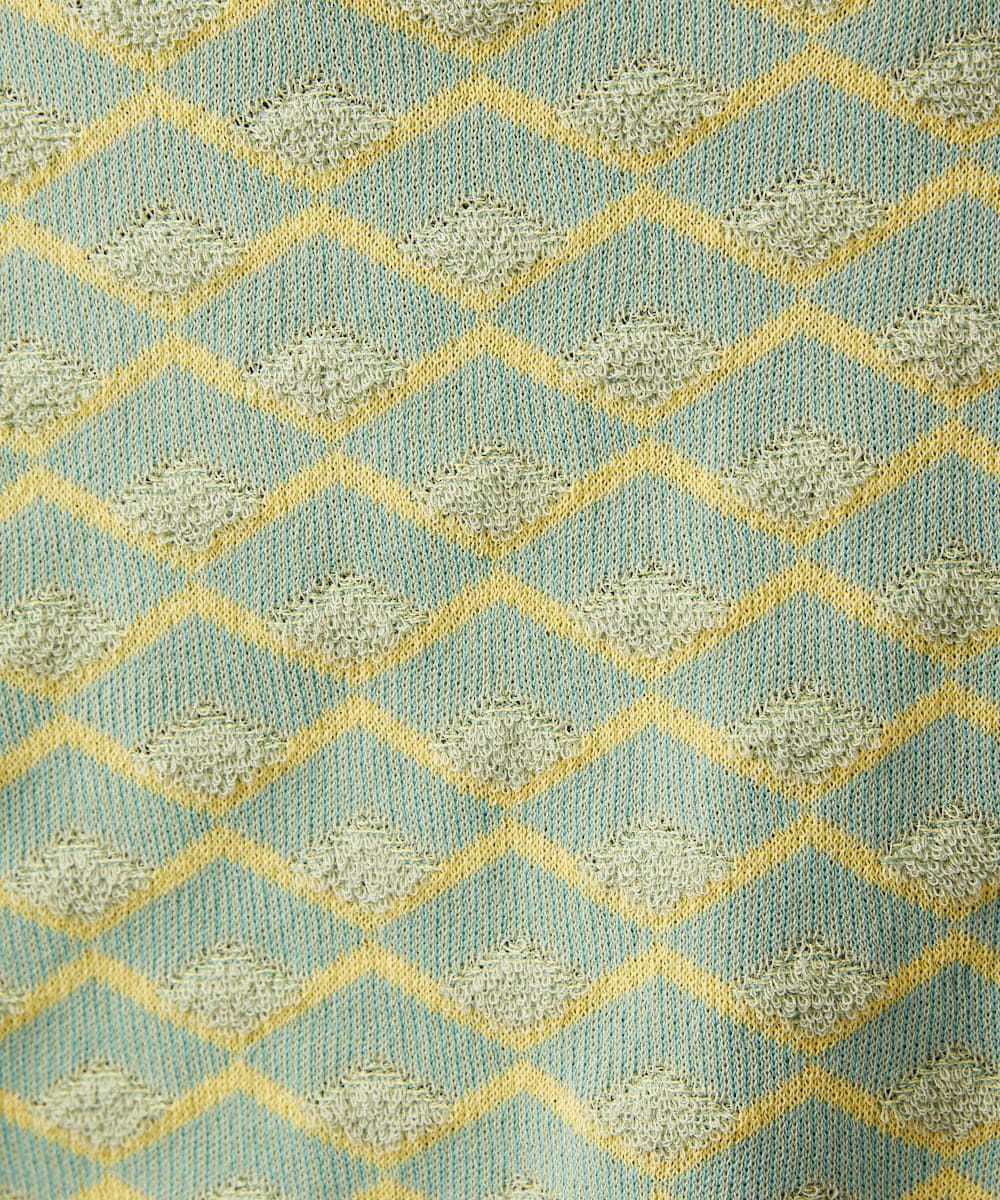 GJSGD71220 Jocomomola(ホコモモラ) Pensamiento ニットドッキングカーディガン グリーン