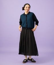 GJSGD71220 Jocomomola(ホコモモラ) Pensamiento ニットドッキングカーディガン ブラック