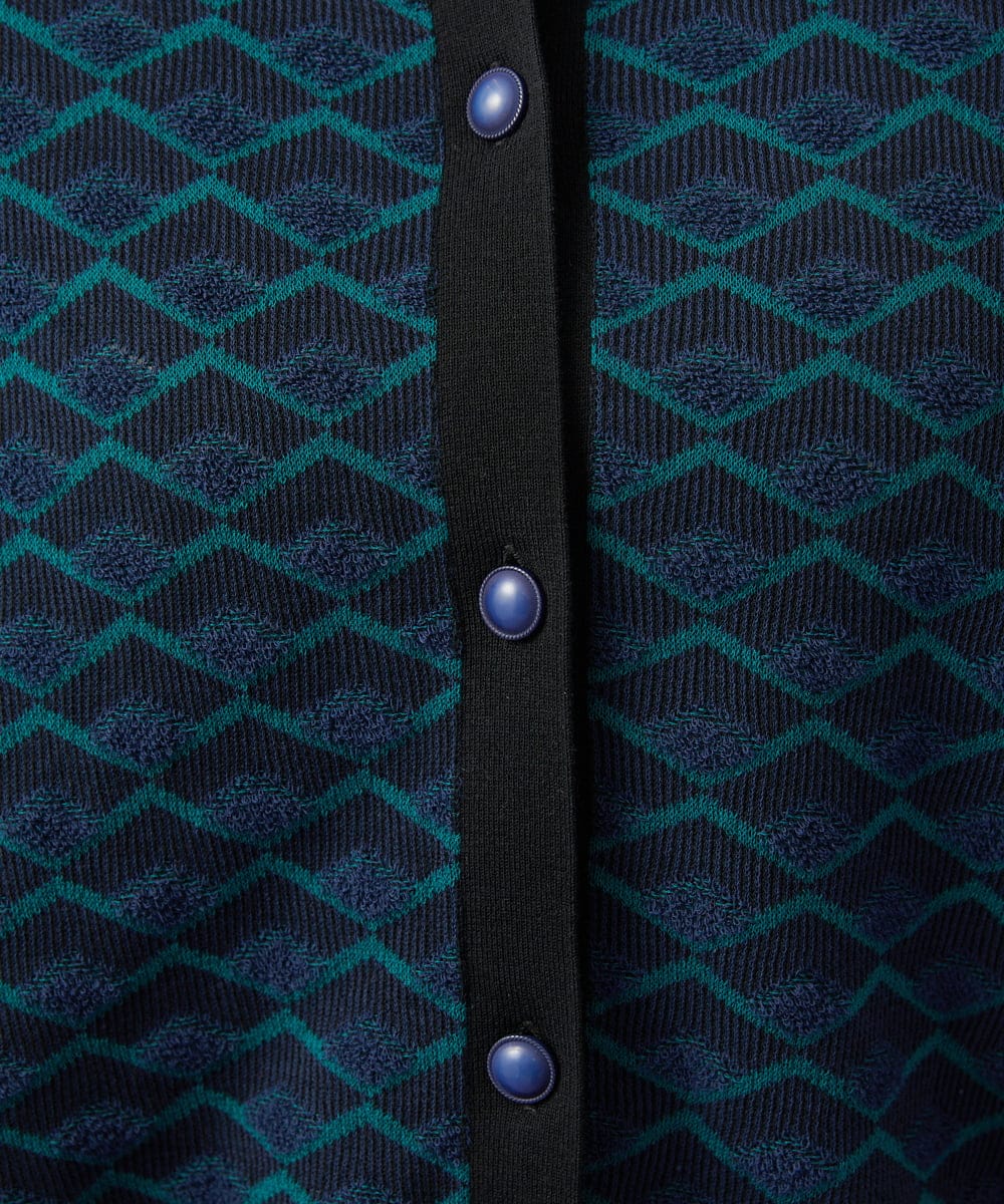 GJSGD71220 Jocomomola(ホコモモラ) Pensamiento ニットドッキングカーディガン ブラック