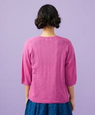 GJSGE32200 Jocomomola(ホコモモラ) 【早割10％OFF】鳥モチーフ付きシアーカーディガン パープル