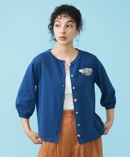GJSGS30170 Jocomomola(ホコモモラ) Oceano ニットカーディガン ブルー