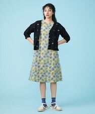GJSGT30180 Jocomomola(ホコモモラ) Playa flor ニットカーディガン グリーン
