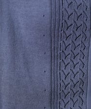 GJSHA31170 Jocomomola(ホコモモラ) シアークルーネックカーディガン ブルー