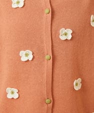 GJSHD01220 Jocomomola(ホコモモラ) Flores de verano フラワークロッシェカーディガン オレンジ