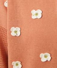 GJSHD01220 Jocomomola(ホコモモラ) Flores de verano フラワークロッシェカーディガン オレンジ