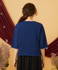 GJSHD01220 Jocomomola(ホコモモラ) Flores de verano フラワークロッシェカーディガン ネイビー