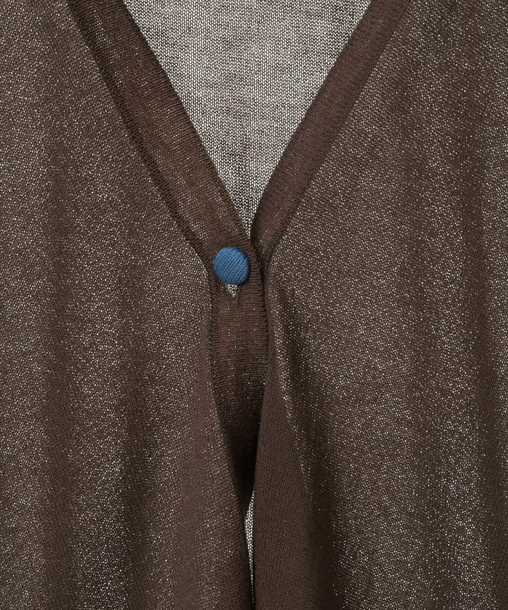 GJSHS31170 Jocomomola(ホコモモラ) 刺繍トッパーカーディガン オレンジ