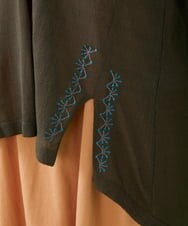 GJSHS31170 Jocomomola(ホコモモラ) 刺繍トッパーカーディガン オレンジ