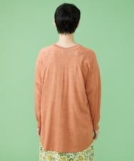 GJSHS31170 Jocomomola(ホコモモラ) 刺繍トッパーカーディガン オレンジ