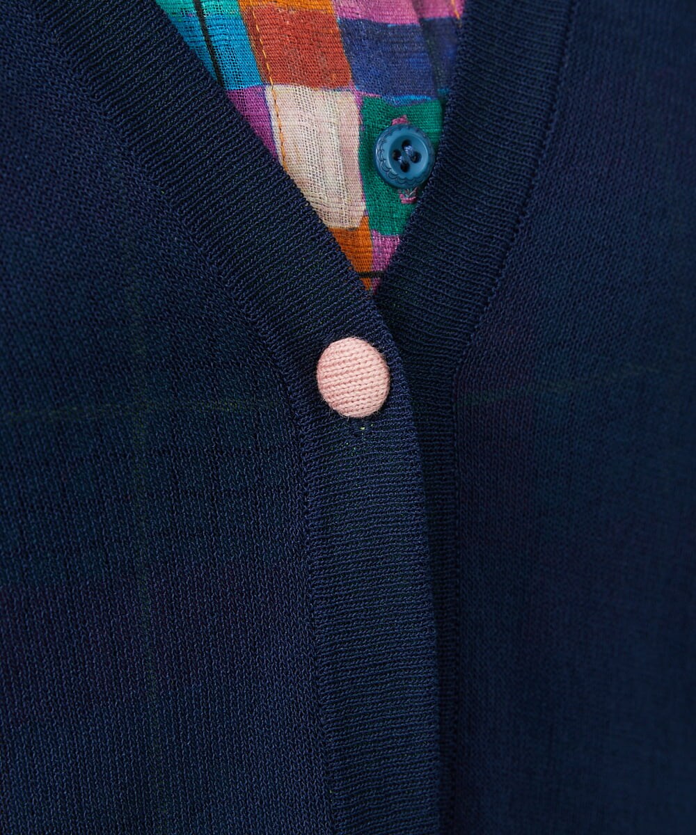 GJSHS31170 Jocomomola(ホコモモラ) 刺繍トッパーカーディガン ベージュ