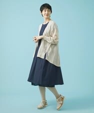 GJSHS31170 Jocomomola(ホコモモラ) 刺繍トッパーカーディガン ベージュ