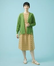 GJSHS31170 Jocomomola(ホコモモラ) 刺繍トッパーカーディガン ベージュ