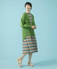 GJSHS31170 Jocomomola(ホコモモラ) 刺繍トッパーカーディガン ベージュ
