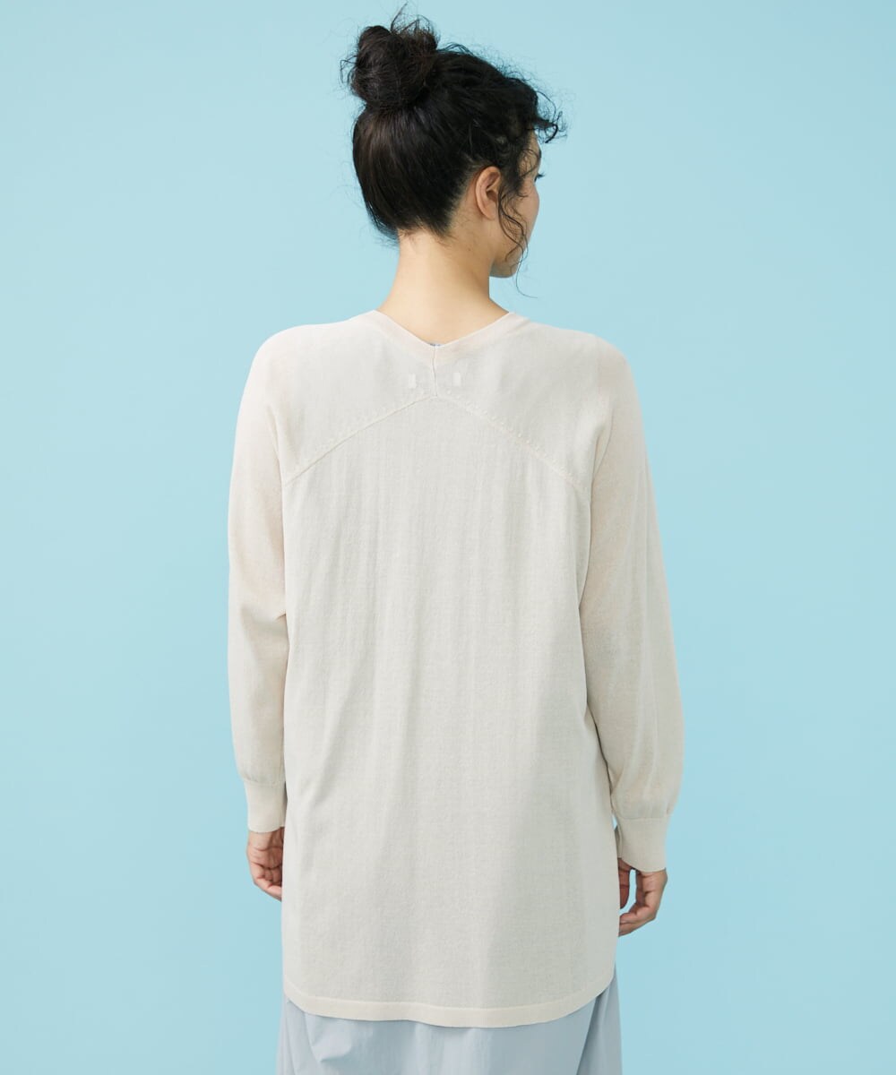 GJSHS31170 Jocomomola(ホコモモラ) 刺繍トッパーカーディガン ベージュ