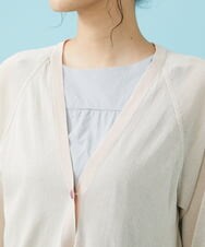 GJSHS31170 Jocomomola(ホコモモラ) 刺繍トッパーカーディガン ベージュ