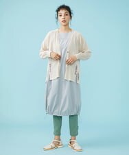 GJSHS31170 Jocomomola(ホコモモラ) 刺繍トッパーカーディガン ベージュ