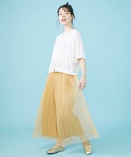 GJSHV30180 Jocomomola(ホコモモラ) 【接触冷感・UVカット】Floretes クルーネック刺繍カーディガン ホワイト