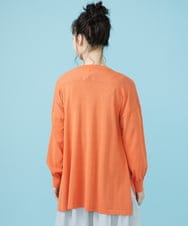 GJSHV31190 Jocomomola(ホコモモラ) 【接触冷感・UVカット】Floretes フラワー刺繍トッパーカーディガン オレンジ