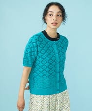 GJSHV32210 Jocomomola(ホコモモラ) Grano クルーネックカーディガン ライトブルー