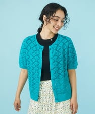 GJSHV32210 Jocomomola(ホコモモラ) Grano クルーネックカーディガン アイボリー