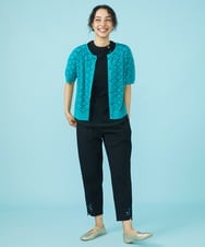 GJSHV32210 Jocomomola(ホコモモラ) Grano クルーネックカーディガン アイボリー
