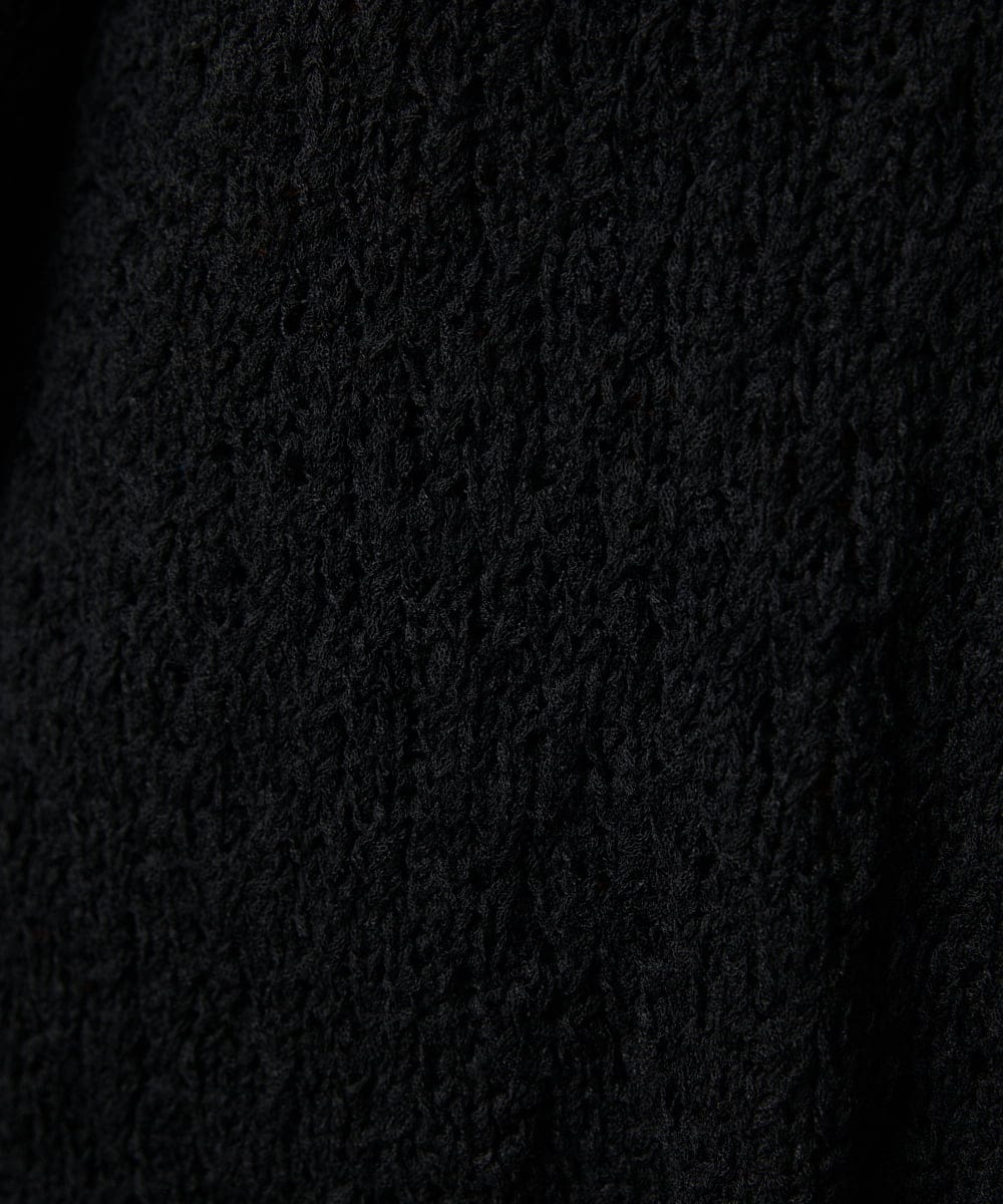 GJSJB31200 Jocomomola(ホコモモラ) チュールヤーンニットカーディガン オレンジ