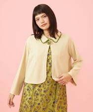 GJSJE50220 Jocomomola(ホコモモラ) Flor Tejido フラワーニットカーディガン アイボリー