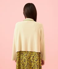 GJSJE50220 Jocomomola(ホコモモラ) Flor Tejido フラワーニットカーディガン アイボリー